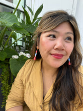 Load image into Gallery viewer, Palawan bead dangle (coral/periwinkle/coral)