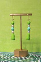 Load image into Gallery viewer, Palawan bead dangle (green/mint/green)