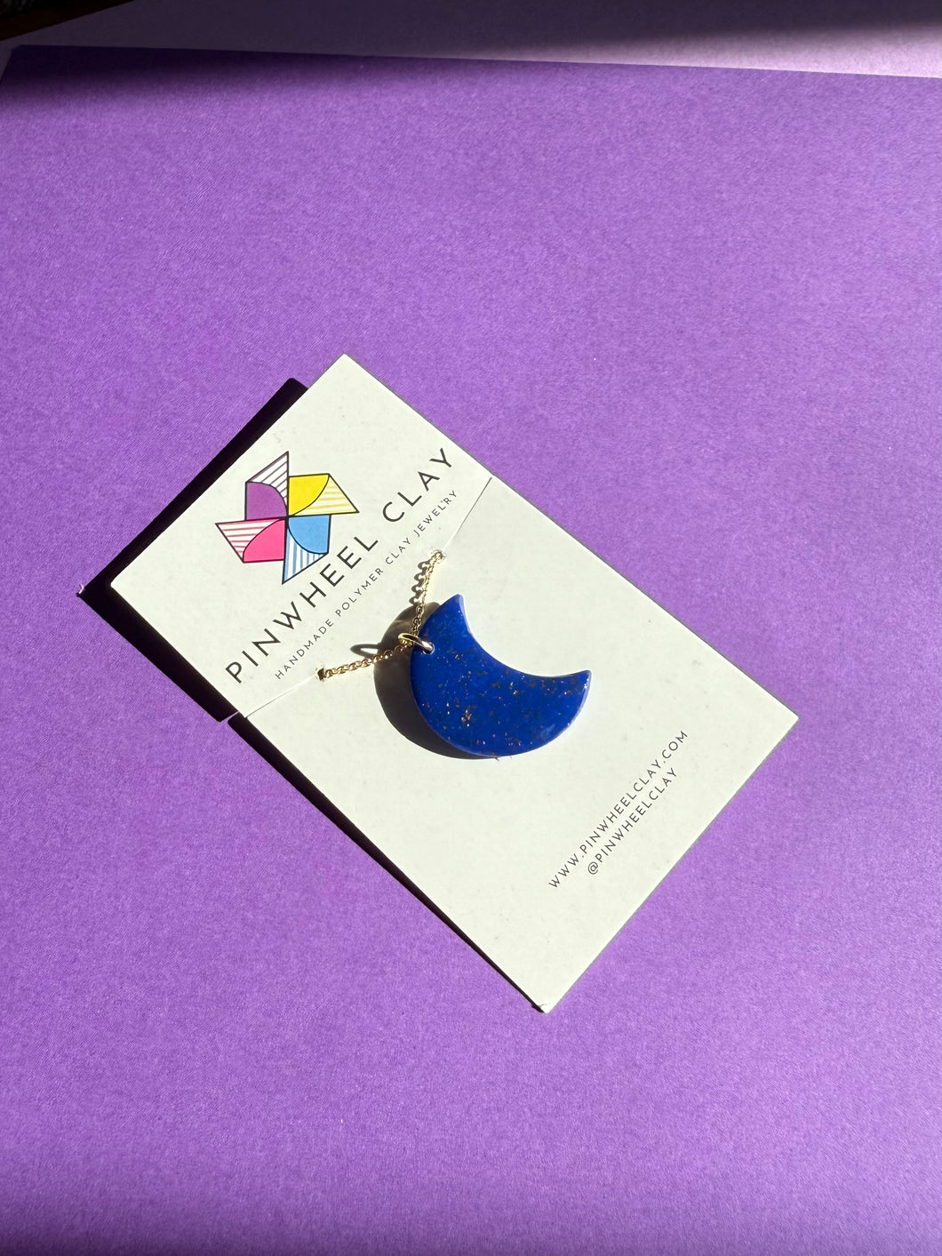 Necklace - navy blue moon