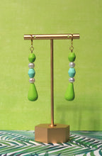 Load image into Gallery viewer, Palawan bead dangle (green/mint/green)
