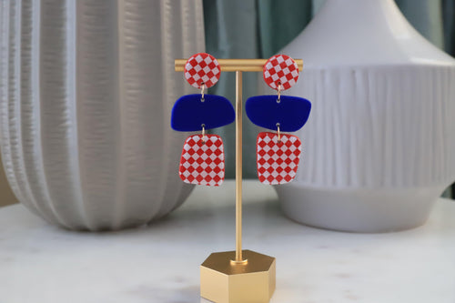 Washington 3 piece dangle - Pinwheel Clay