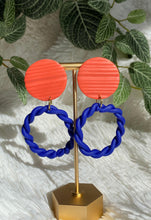Load image into Gallery viewer, Santorini Rope Hoops - Pinwheel Clay
