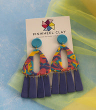 Load image into Gallery viewer, Los Angeles Triangle Dangles - Pinwheel Clay
