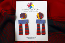 Load image into Gallery viewer, Nairobi Circle Dangles - Pinwheel Clay
