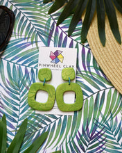 Load image into Gallery viewer, Maui Cut-Out Green Squares - Pinwheel Clay
