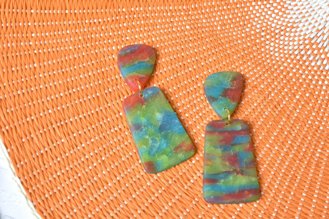 Zanzibar Angled Rectangle - Pinwheel Clay