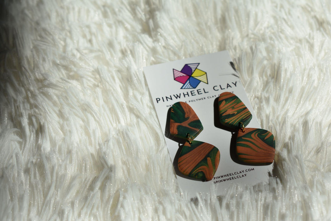Woodstock Square & Teardrop - Pinwheel Clay